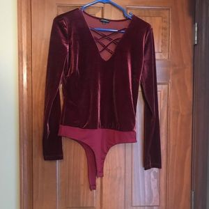 Red velvet bodysuit
